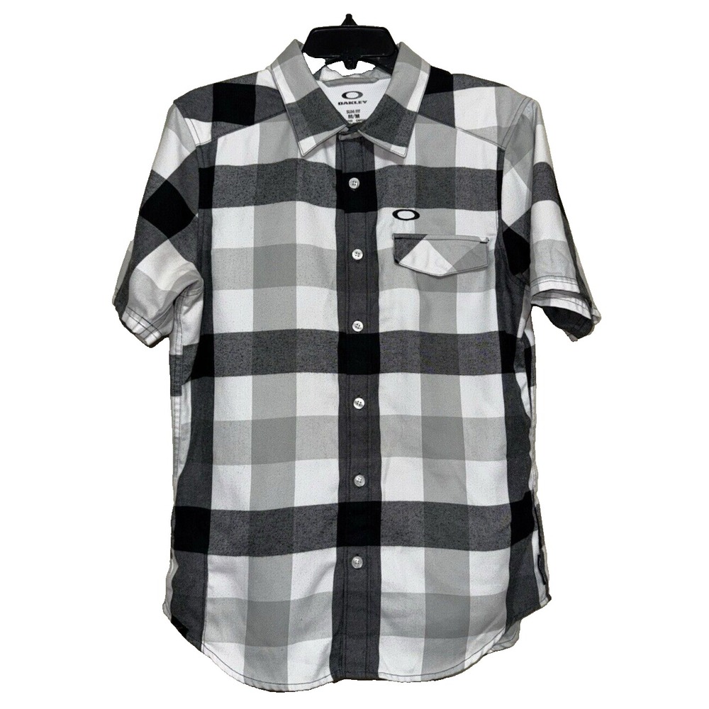 Vintage Oakley Ohydrolix Button Down Shirt Short Sleeve Slim‎ Fit Men's Size M